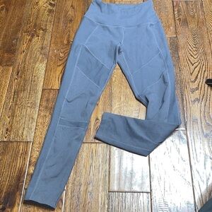 Zella Gray Mesh Panel 7/8 Leggings